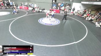 132 lbs Round 3 (16 Team) - Garrett Chain, NAWA-GR vs Andrew Wallace, TCWA-GR