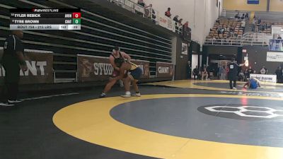 215 lbs Consi Of 8 #1 - Tyler Rebick, Avon Old Farms School vs Tyre Brown, Chattanooga Christian School