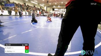 60 lbs Quarterfinal - Bohdi Scott, Salina Wrestling Club vs Bennett Boling, Hilldale Youth Wrestling Club