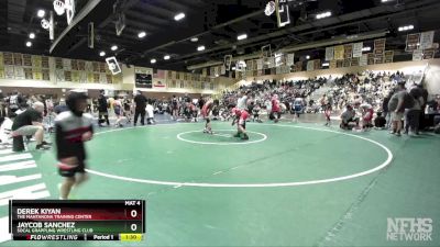 106 lbs Quarterfinal - Derek Kiyan, The Mantanona Training Center vs Jaycob Sanchez, Socal Grappling Wrestling Club