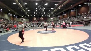 3A 120 lbs Champ. Round 1 - Yo`sea Romo,, Carbon vs Audrey Christensen, Union