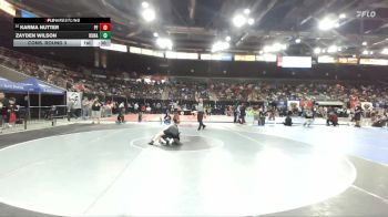130 lbs Cons. Round 3 - Zayden Wilson, Kuna vs Karma Nutter, Post Falls
