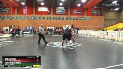 285 lbs Champ. Round 1 - Dib Sawaya, Mt. San Antonio College vs Jorge Quintero, Delta College