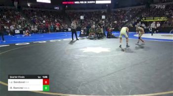 120 lbs Quarterfinal - Josiah Sandoval, Elk Grove vs Ronnie Ramirez, Walnut