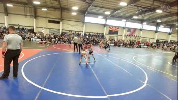 64 lbs Rr Rnd 3 - Aviendha Smith, Hill Country Wildcat Wrestling vs Zoe Rose Thomas, Peterson Grapplers