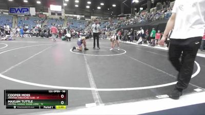 96 lbs Champ. Round 1 - Cooper Moss, Andover Wrestling Club vs Maxuim Tuttle, Central Kansas Young Lions