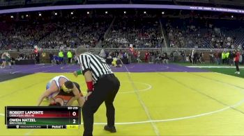 D3-215 lbs Champ. Round 1 - Robert LaPointe, Cheboygan Area HS vs Owen Natzel, Birch Run HS