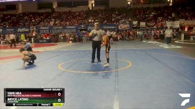 D 2 106 lbs Champ. Round 1 - Bryce Latino, Lakeshore vs Yami Hea, New Orleans Military & Maritime