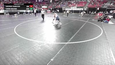 D1-120 lbs Cons. Round 2 - Owen Becker, Germantown vs George Hamilton, South Milwaukee