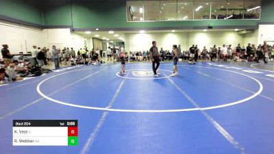 65 lbs Consi Of 16 #2 - Kayleigh Vest, IL vs Ronin Webber, OH