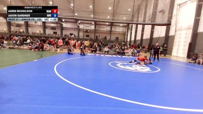 Junior FK - 150 lbs Champ. Round 1 - Aiden Nicholson, Washington vs Jason Gardner, Ilwaco Anchors Wrestling Club