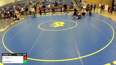 12U Boys - 92 lbs Cons. Round 2 - Zahan Dotiwala, Conestoga Youth Wrestling vs Nixen Thiele, Coachella Valley Wrestling Club