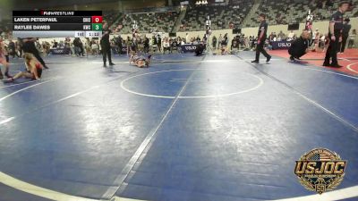 65 lbs Final - Laken Peterpaul, Chickasha Youth Wrestling vs Raylee Dawes, Keystone Wrestling Club