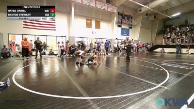 92 lbs Final - Hayes Daniel, Honey Badgers Wrestling Club vs Daxton Stewart, Vian Wrestling Club