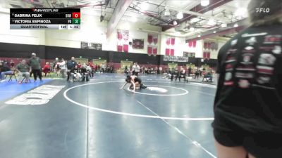 130 lbs Quarterfinal - Victoria Espinoza, Palm Desert vs Sabrina Felix, Downey
