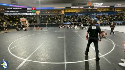 126 lbs 5th Place Match - Lukas Foster, Joliet (Catholic Academy) vs Austin Hagevold, Woodstock (Marian)