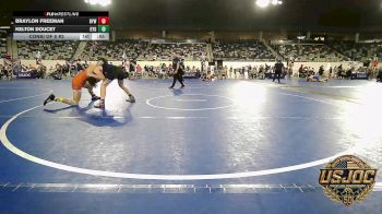132 lbs Consi Of 8 #2 - Braylon Freeman, Bristow Elementary Wrestling Club vs Kelton Doucet, Kansas Young Guns