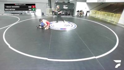 All Cadet Boys Freestyle Lower - 126 lbs Cons. Round 4 - Isaac Navarro, Vista High School Wrestling vs Niko Bitton, Mountain Freestyle Wrestling