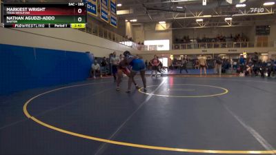 285 lbs Champ. Round 2 - Nathan Agudzi-Addo, Barton vs Markiest Wright, Texas Wesleyan