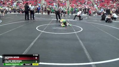 64 lbs Quarterfinal - Calvin Wiechman, Carroll Wrestling Club vs Jackson Wood, SlyFox