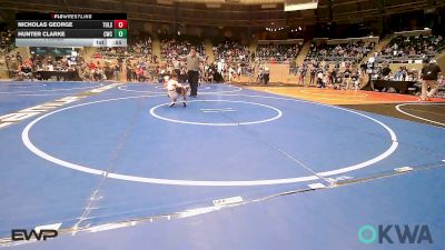 61 lbs Final - Nicholas George, Tulsa North Mabee Stampede vs Hunter Clarke, Claremore Wrestling Club