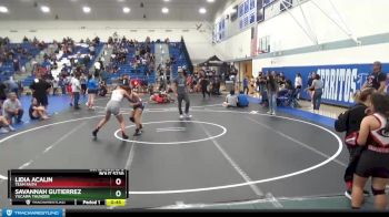 121 lbs Cons. Round 3 - Savannah Gutierrez, Yucaipa Thunder vs Lidia Acalin, Team Faith