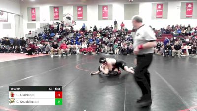 152 lbs Quarterfinal - Logan Allaire, Campbell vs Christian Knuckles, Souhegan