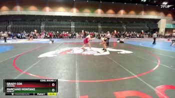 165 lbs Cons. Round 2 - Grady Cox, Lebanon vs Marciano Montano, Fernley