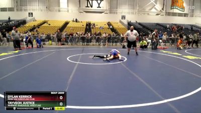 86 lbs 5th Place Match - Dylan Kerrick, Penn Yan Wrestling Club vs Tayveon Justice, Warrior Warehouse Wrestling