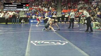 1A-132 lbs Champ. Round 1 - Cole Bomgaars, Boyden-Hull/Rock Valley vs Luke Zwanziger, Nashua-Plainfield