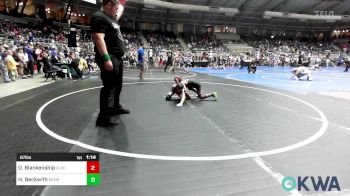 67 lbs Quarterfinal - Oakley Blankenship, Clinton Youth Wrestling vs Hayden Beckwith, Miami Takedown Club