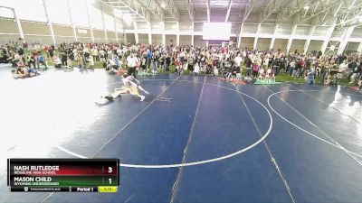 120 lbs Quarterfinal - Nash Rutledge, Ridgeline High School vs Mason Child, Wyoming Underground