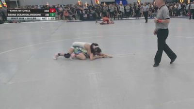 110 lbs Champ. Rd Of 16 - Sienna Ocean Salaheddine, Arete Wrestling Academy vs Kirra Mitchell, Chicken Coop