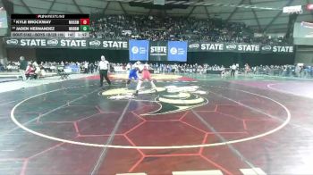 Boys 1B/2B 190 Champ. Round 1 - Kyle Brockway, Mossyrock vs Jaden Hernandez, Warden