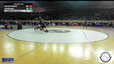 84 lbs Semifinal - Dalton Perkins, Mustang Middle School vs Jacob Gwin, Fort Gibson Youth Wrestling