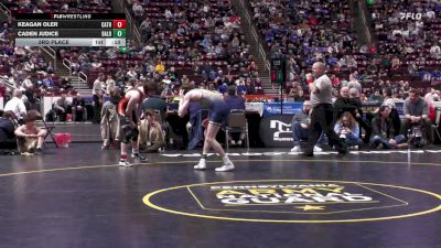 133 lbs 3rd Place - Keagan Oler, Cathedral Prep vs Caden Judice, Bald Eagle Area