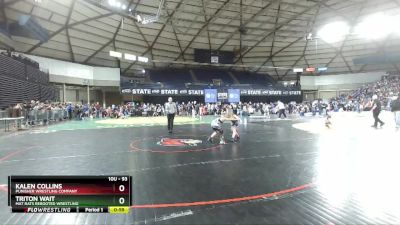 93 lbs Quarterfinal - Kalen Collins, Punisher Wrestling Company vs Triton Wait, Mat Rats Rebooted Wrestling