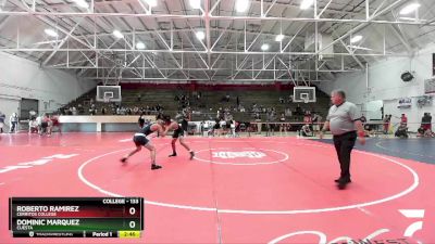 133 lbs Champ. Round 2 - Dominic Marquez, Cuesta vs Roberto Ramirez, Cerritos College