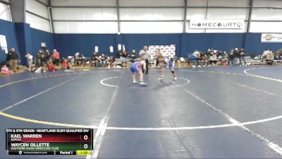 90 lbs Cons. Round 3 - Waycen Gillette, Southern Idaho Wrestling Club vs Kael Warren, Suples