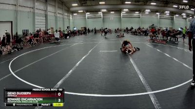 90 lbs 5th Place Match - Edward Encarnacion, Headhunters Wrestling Club vs Geno DiJoseph, Seagulls