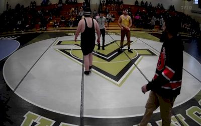 285 lbs Semifinal - David Peters, Greensburg Salem vs Ethan Fisher, New Castle