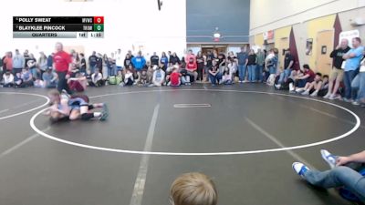 110 lbs Quarters - Blayklee Pincock, Thunder Ridge Outlaws Wrestling Club vs Polly Sweat, Marsh Valley Wrestling Club