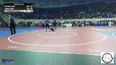 87 lbs Quarterfinal - Wyler Allen, Westmoore Wresting vs Crew Lowe, Deer Creek Wrestling