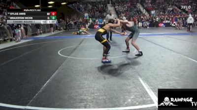 120 lbs Champ. Round 1 - Sylas Amis, Mill Valley vs Braxston Hicks, CKSY Lions