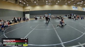 48 lbs Semifinal - Benjamin Foster, Combat Athletics vs Roselynn Nowlin, Reaper Wrestling Club