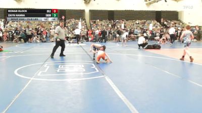 75-B lbs 5th Place - Ronan Klock, Danville vs Zayn Hanna, East Meadow