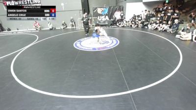 100 lbs Owen Santos, MDWA - Mount Diablo Wrestling Association vs Angelo Cruz, SAWA - Sacramento Area Wrestling Association