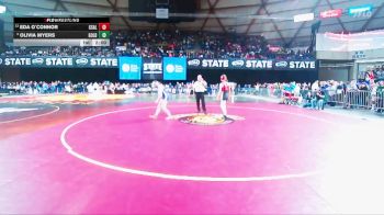 Girls 1B/2B/1A 110 Champ. Round 2 - Eda O`Connor, Columbia (White Salmon) (Girls) vs Olivia Myers, Goldendale (Girls)