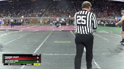 D4-285 lbs Quarterfinal - Grayson Orr, New Lothrop HS vs Tanner Craft, Leslie HS