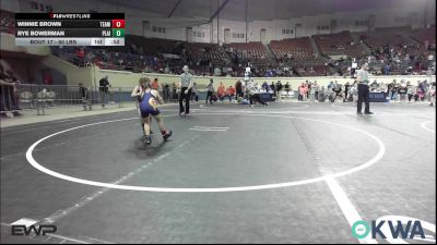 60 lbs 3rd Place - Winnie Brown, Team Tulsa Wrestling Club vs Rye Bowerman, Plainview Youth Wrestling Club